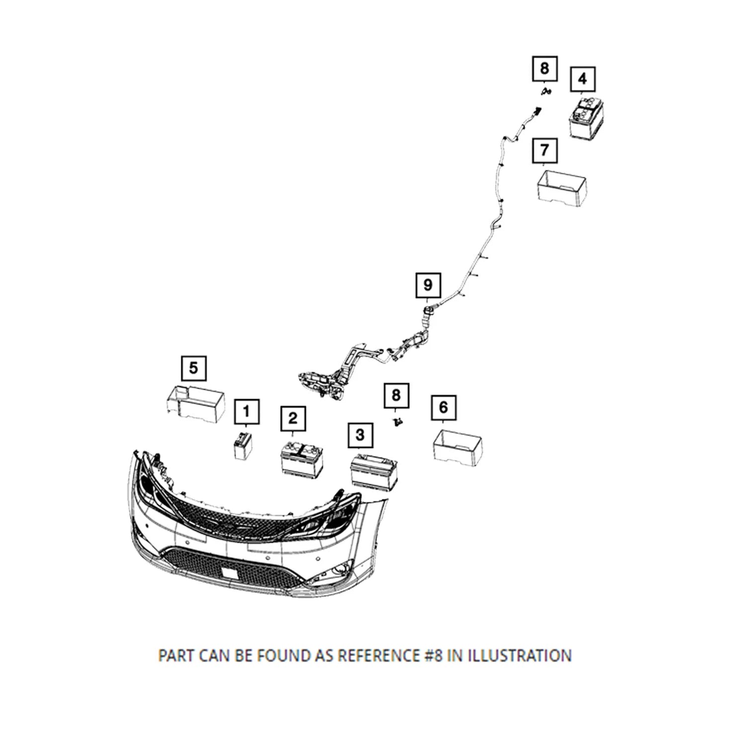Genuine OEM Negative Battery Sensor Cable Terminal End for Chrysler Dodge