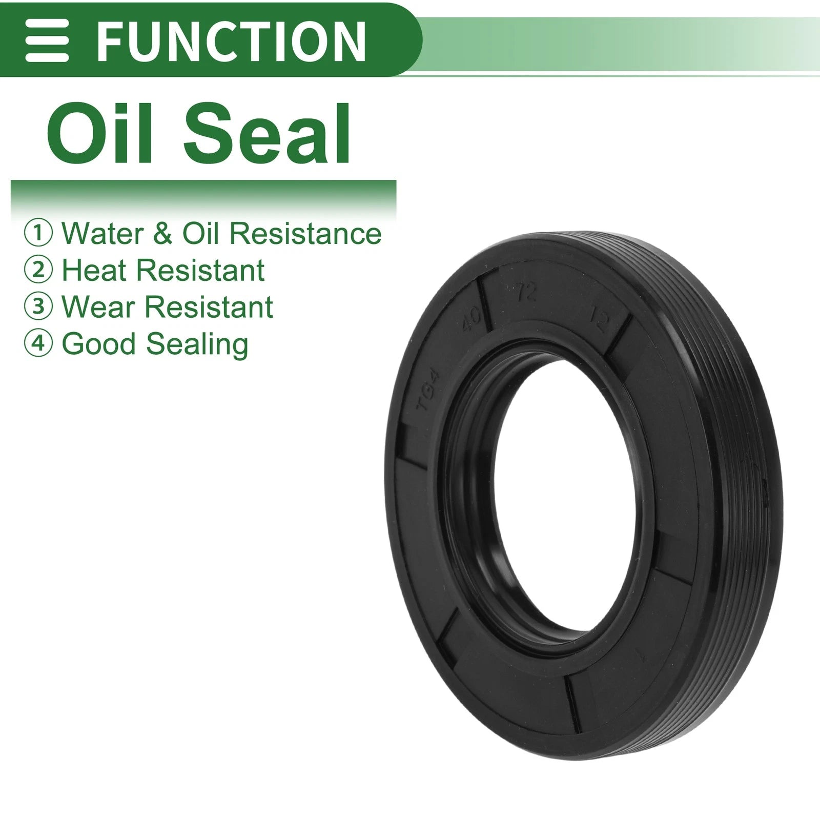Oil Seal   - NBR Rubber 40x72x12mm
