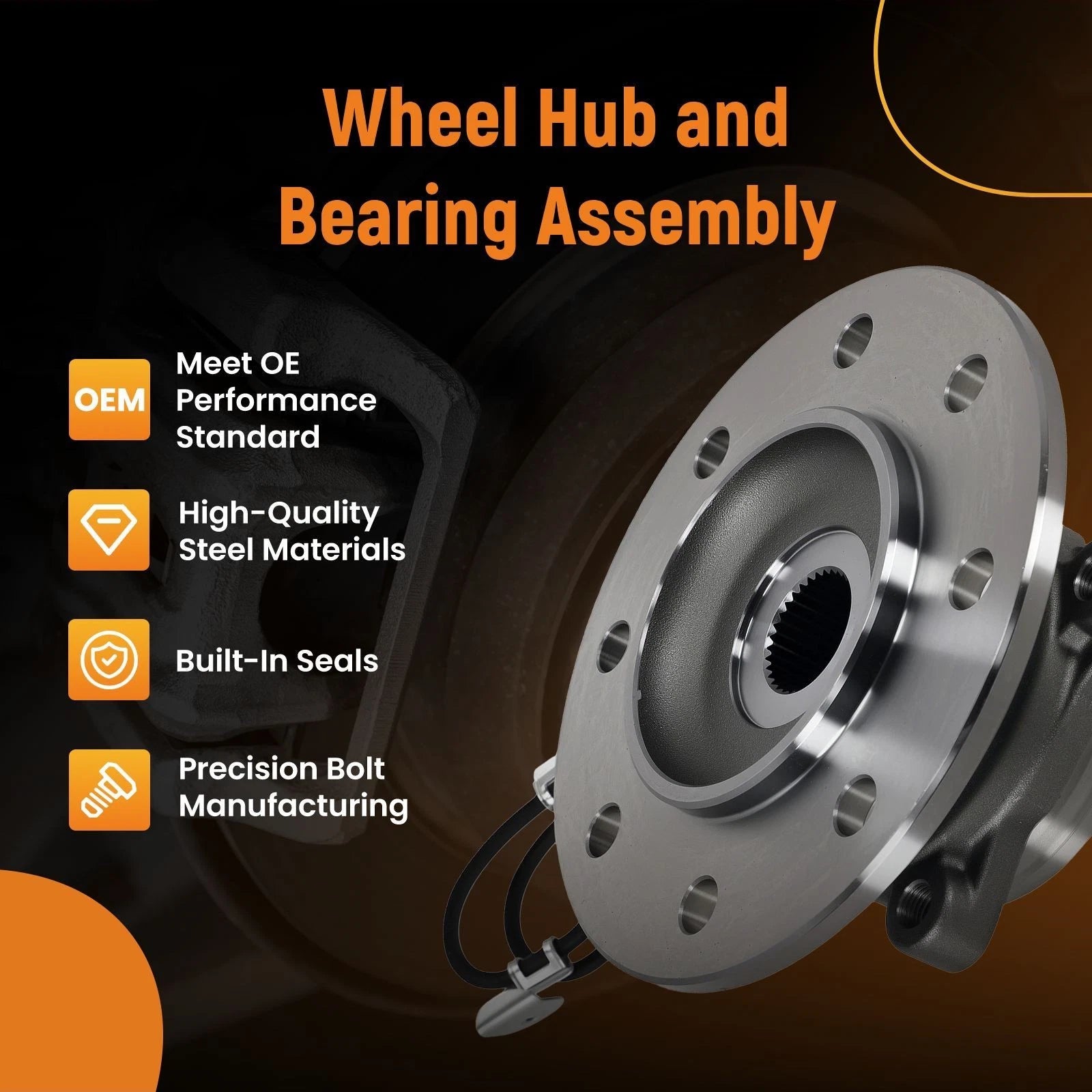 Front Wheel Hub Bearing for Chevrolet K3500 4WD (1996–2000) 730-0031