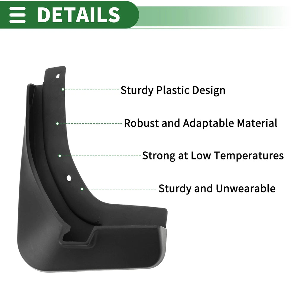 Set of 2 Mud Flap Splash Guards for Volkswagen GTI (2015–2017)