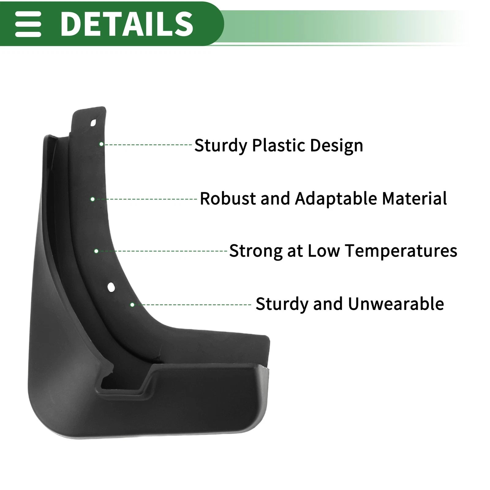 Set of 2 Mud Flap Splash Guards for Volkswagen GTI (2015–2017)
