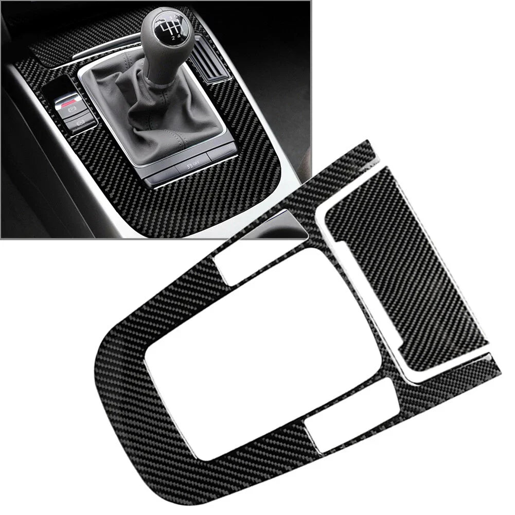 Carbon Fiber Center Console Gear Shift Panel Cover for Audi A4 S4 A5 S5 (2009-2023)