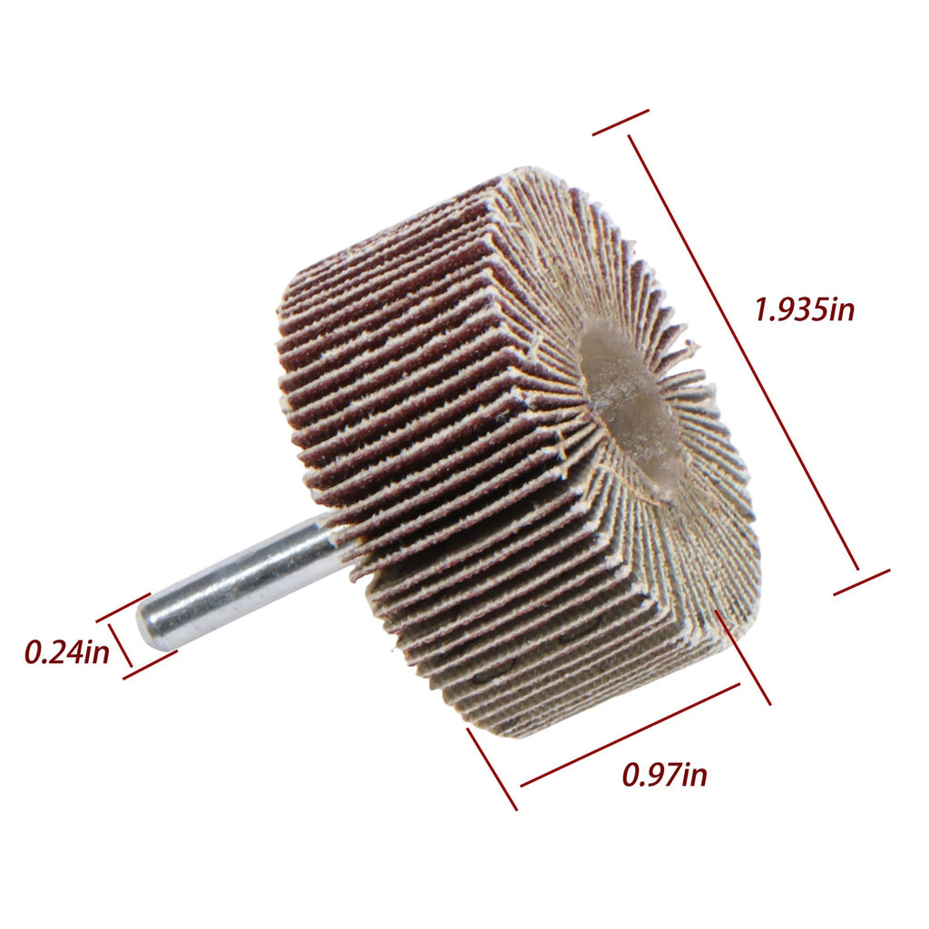 Set of 4 Aluminum Oxide Mounted Flap Wheels for Automotive Use