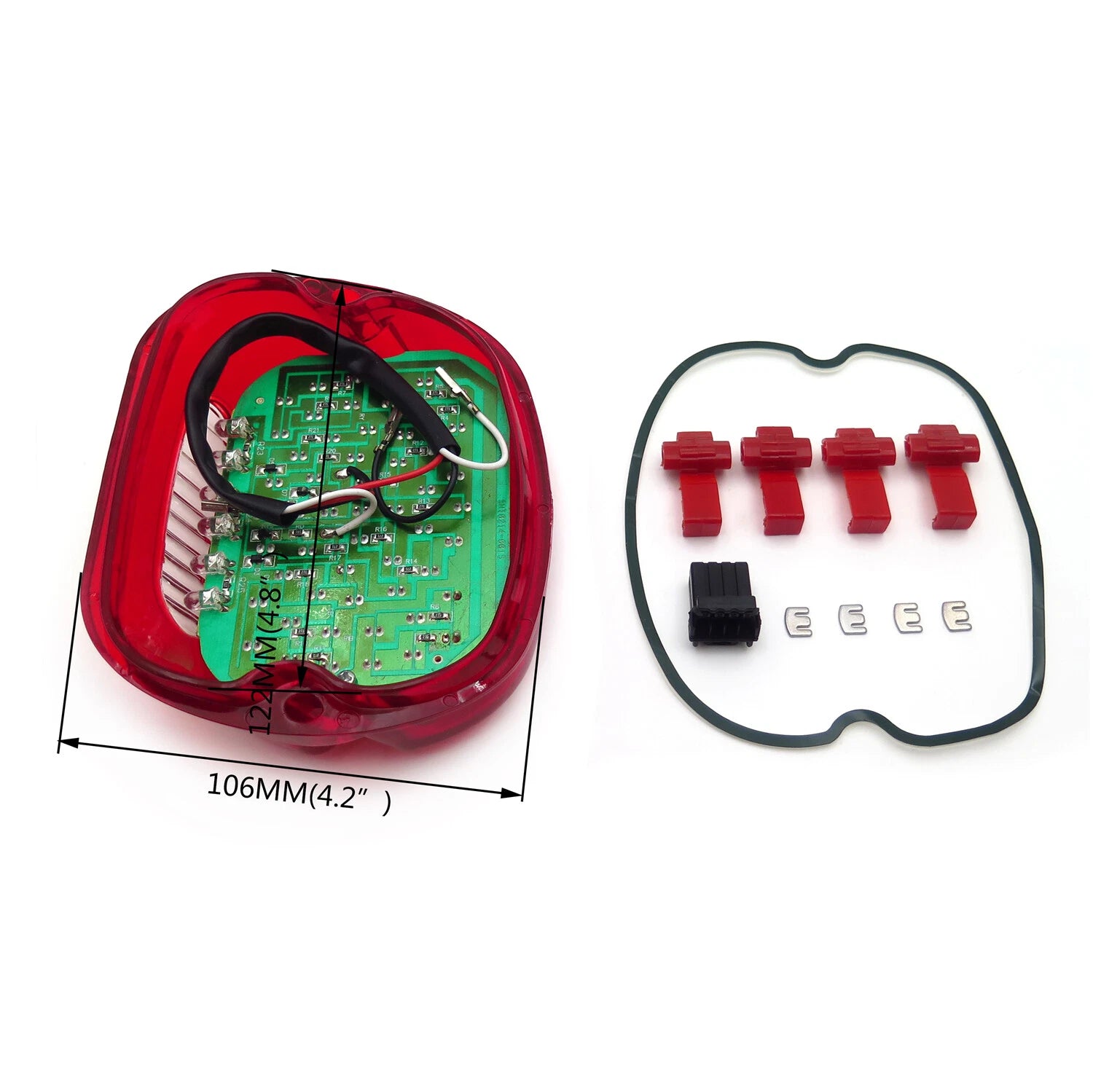 Red LED Tail Brake Light for Harley Softail Sportster Dyna Electra (1996–2008)