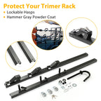 3 Place Weeder Edge Trimmer Rack for OPEN Landscape Trailer (Lockable)