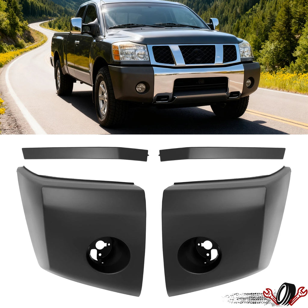 Front Bumper End Caps for Nissan Titan/Armada (2004–2008)