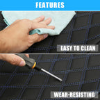 Set of 3 Rear Seat Covers for Dodge Ram  - Black Blue