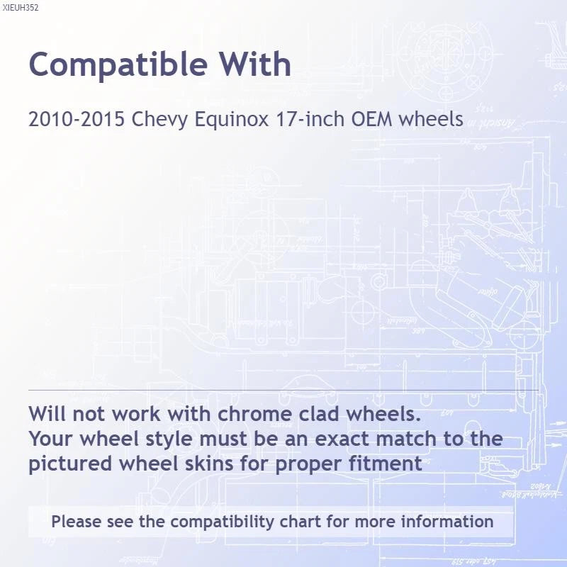 Chrome Wheel Skins Replacement for 2010–2015 Chevy Equinox