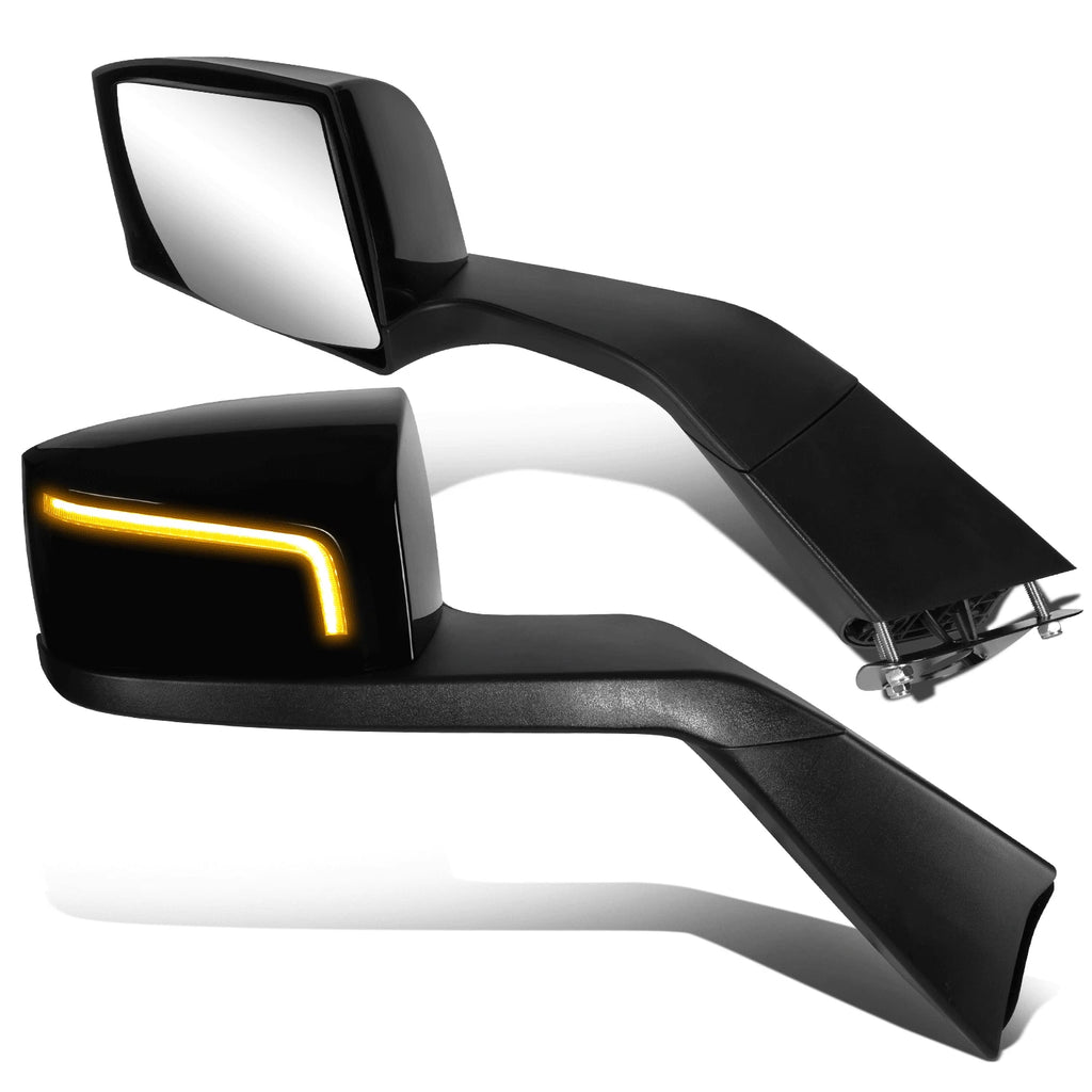 L-Shape Sequential LED Hood Mirrors for Volvo VNL 300 400 760 860 (2018–2021)
