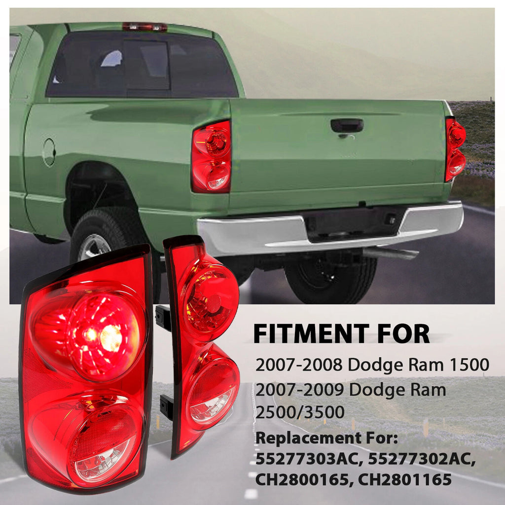 Tail Lights for Dodge Ram 1500 2007–2008, Ram 2500 3500 2007–2009