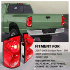 Tail Lights for Dodge Ram 1500 2007–2008, Ram 2500 3500 2007–2009