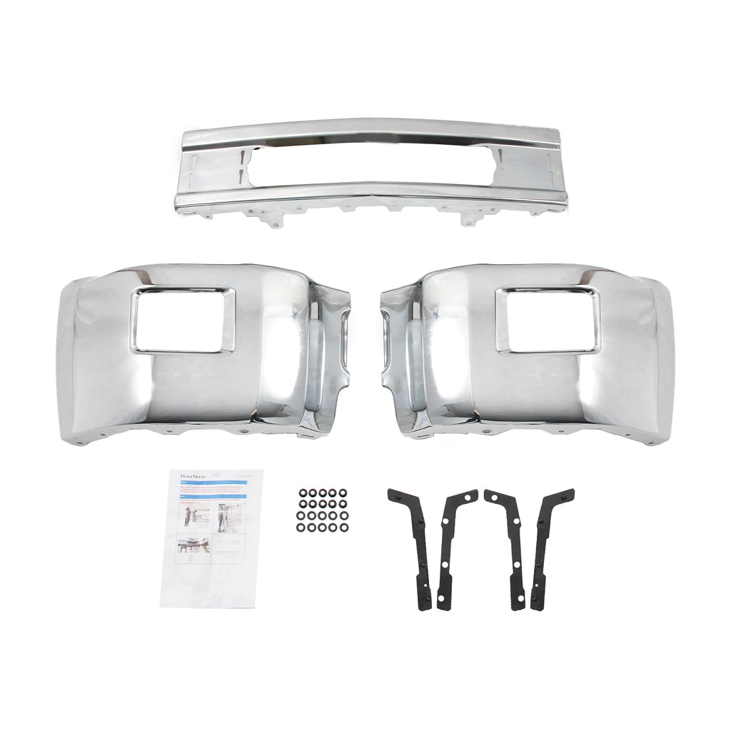 Chrome Steel Front Bumper for Chevy Silverado 2500 3500 HD (2015–2019)