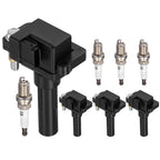 Set of 4 Ignition Coils & 4 Spark Plugs for Volkswagen Jetta (2002–2004)