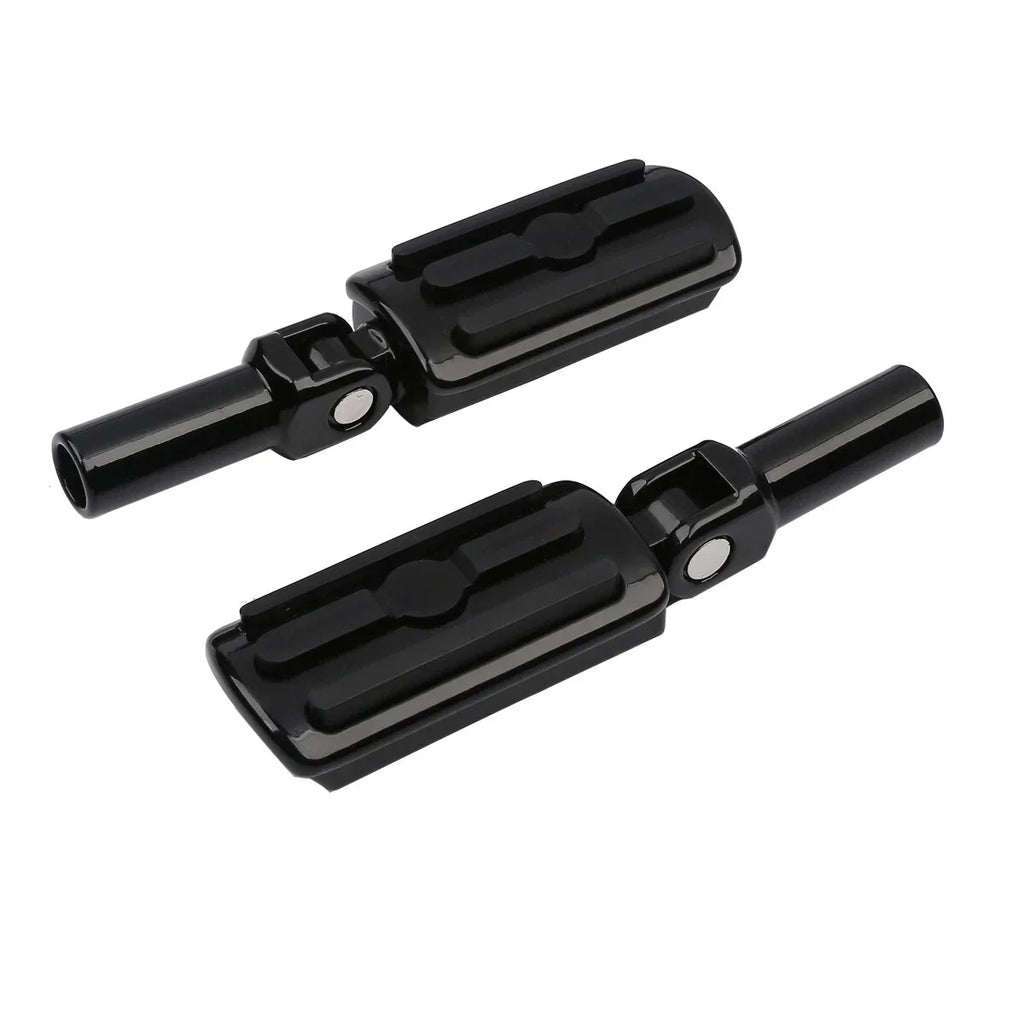 Black Passenger Footpeg Mounts for Harley Softail Slim FLS (2012-2017) FLSTSB (2008-2011)