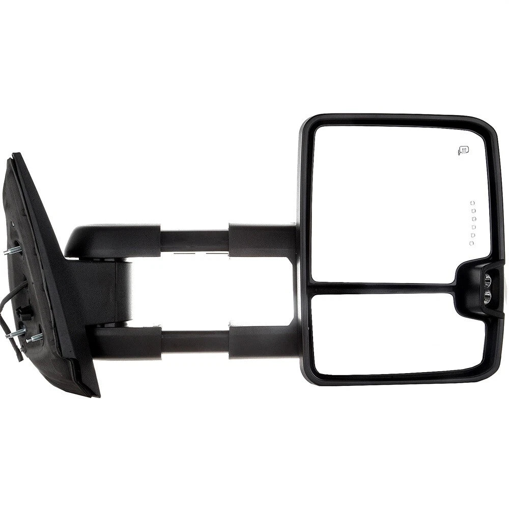 Set of 2 Power Heated LED Signal Towing Mirrors for Silverado Sierra 1500 2500 (2007–2013)