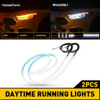 2X Flexible Slim LED DRL Strip Light for Universal Vehicles (Waterproof)
