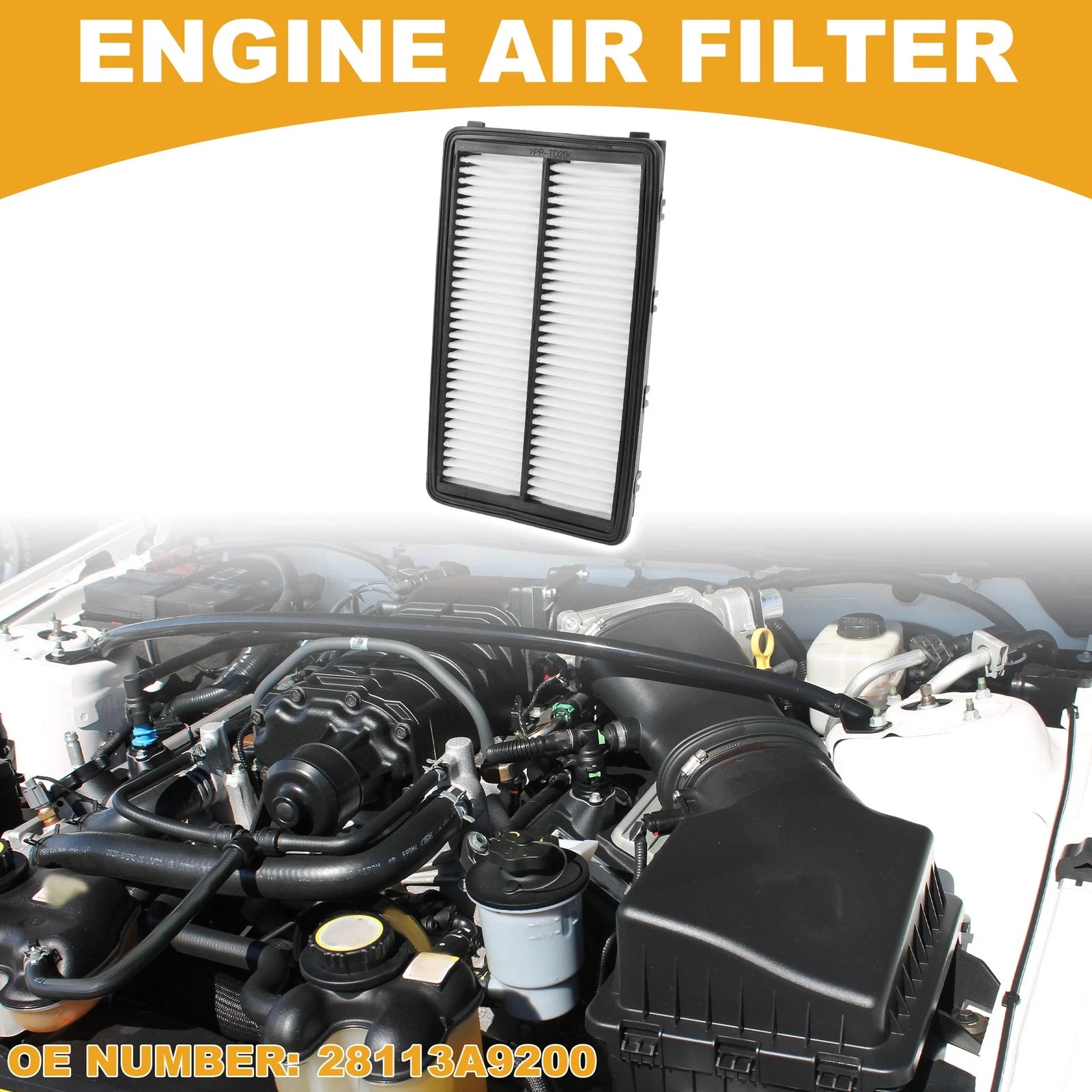 Car Engine Air Filter No. 28113A9200 for Kia Sorento (2016–2017) 1pc