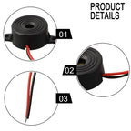 2X 85 DB Piezo Buzzer 12V DC for Wired Connector (2.2x2.2x1cm)