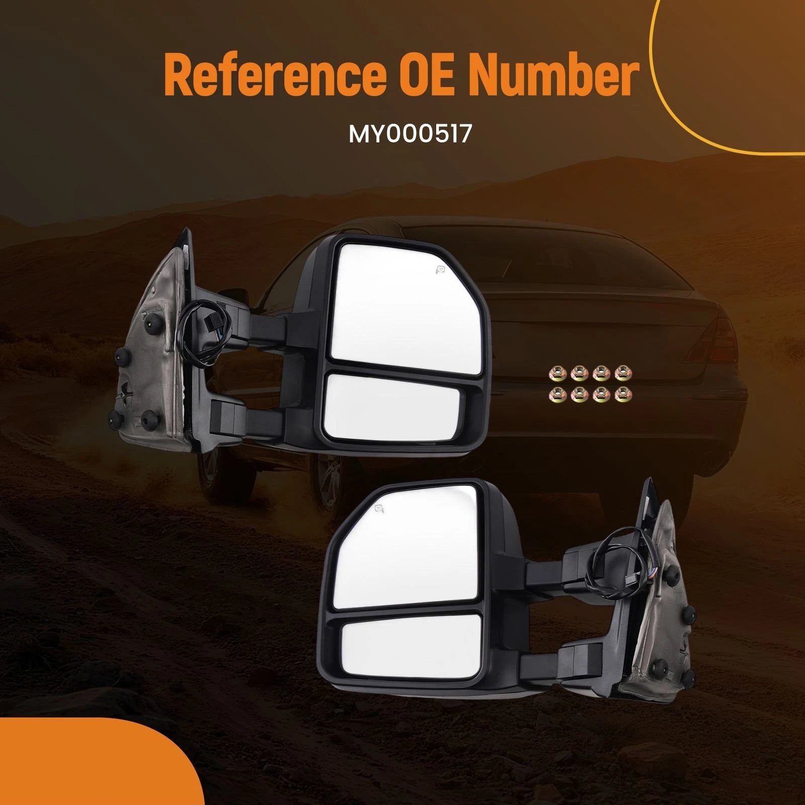 Extendable Power Mirror for Ford F-250 F-350 F-450 Super Duty (2008–2016)