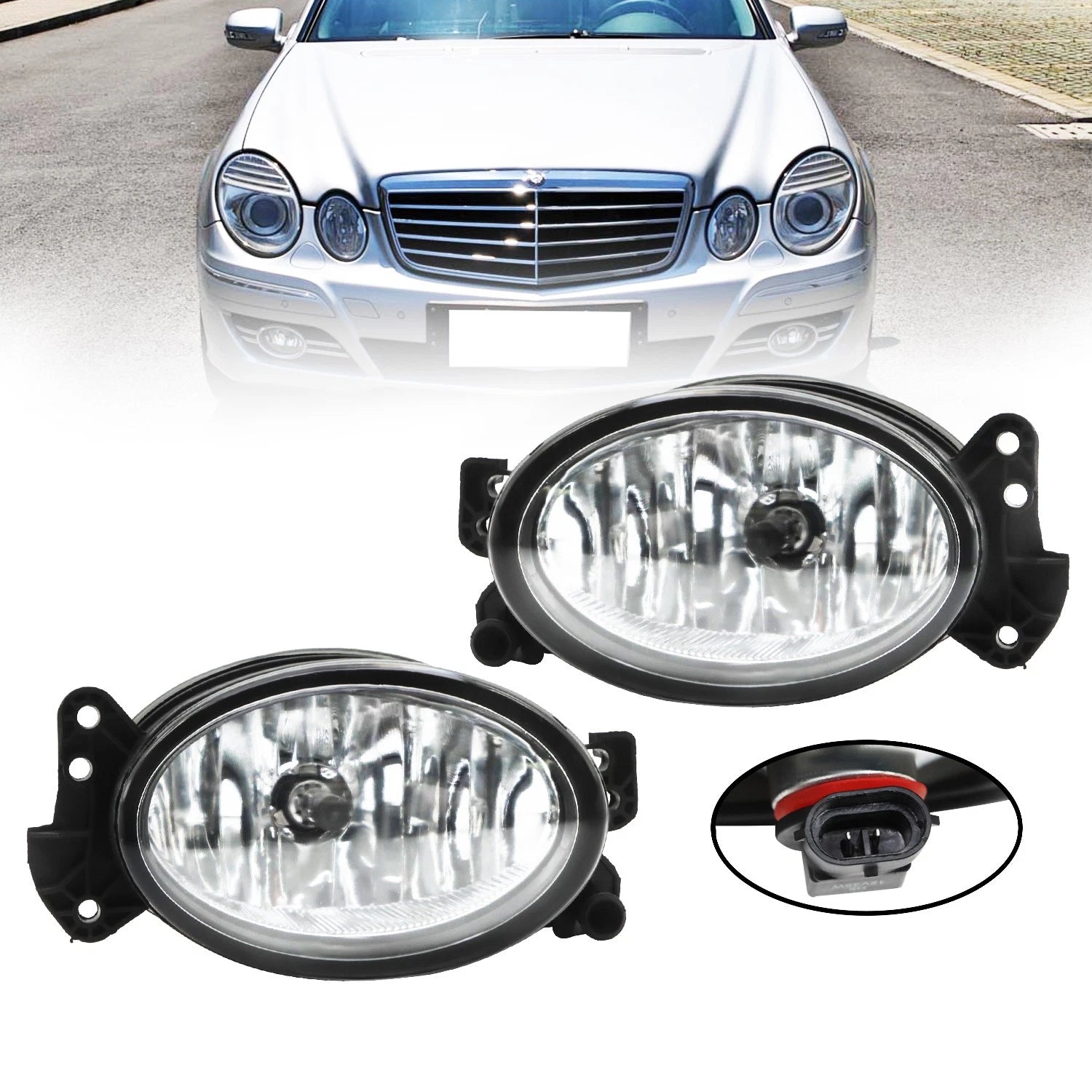 Clear Lens Bumper Fog Lights for Mercedes Benz (2007–2009)