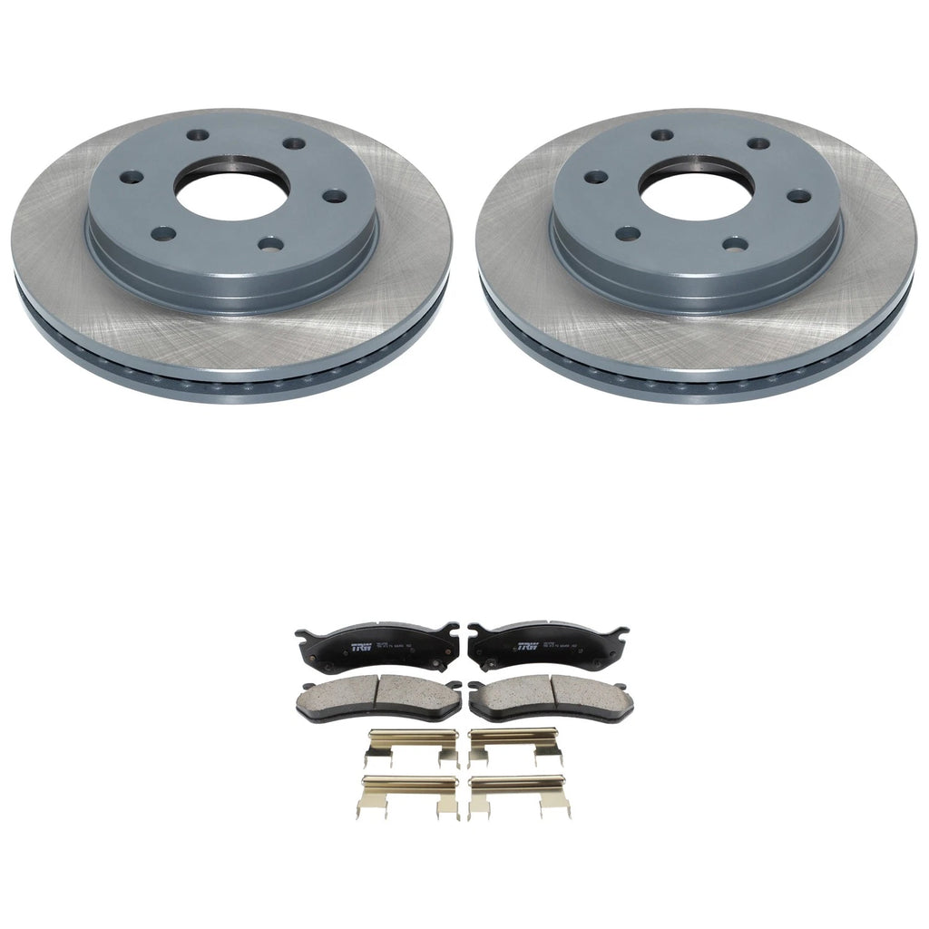 Front Rotors & TRW Pro Ceramic Disc Brake Pads Kit for Savana Yukon XL (2000–2014)