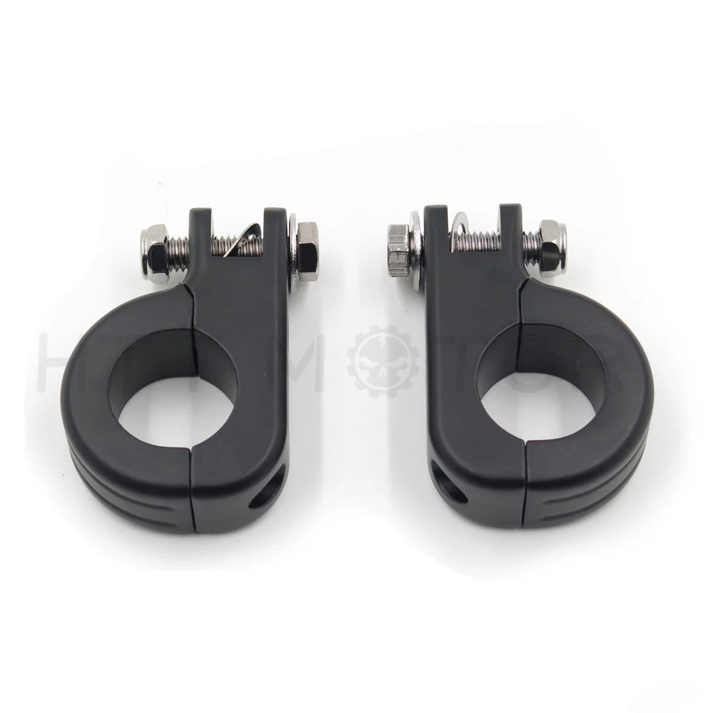 Footrest Foot Peg P-Clamp Mounting Kit for Harley (1 1/4" Highway Bars)