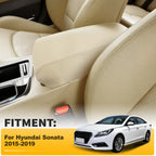 Center Console Armrest Lid Cover Skin for Hyundai Sonata (2015–2019) Beige