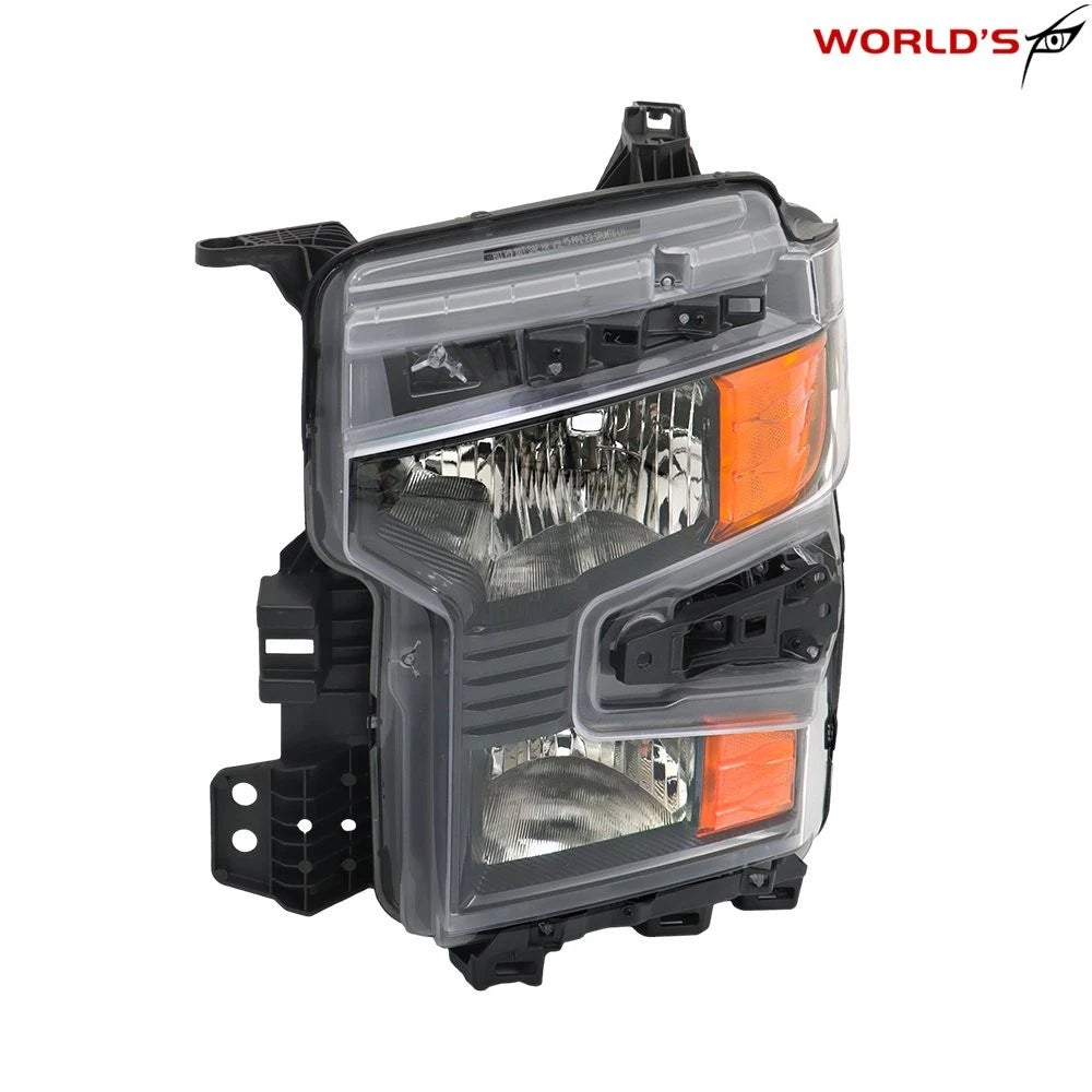 Halogen Headlight for Chevy Silverado 1500 (2022–2023) Left Clear Lens Black