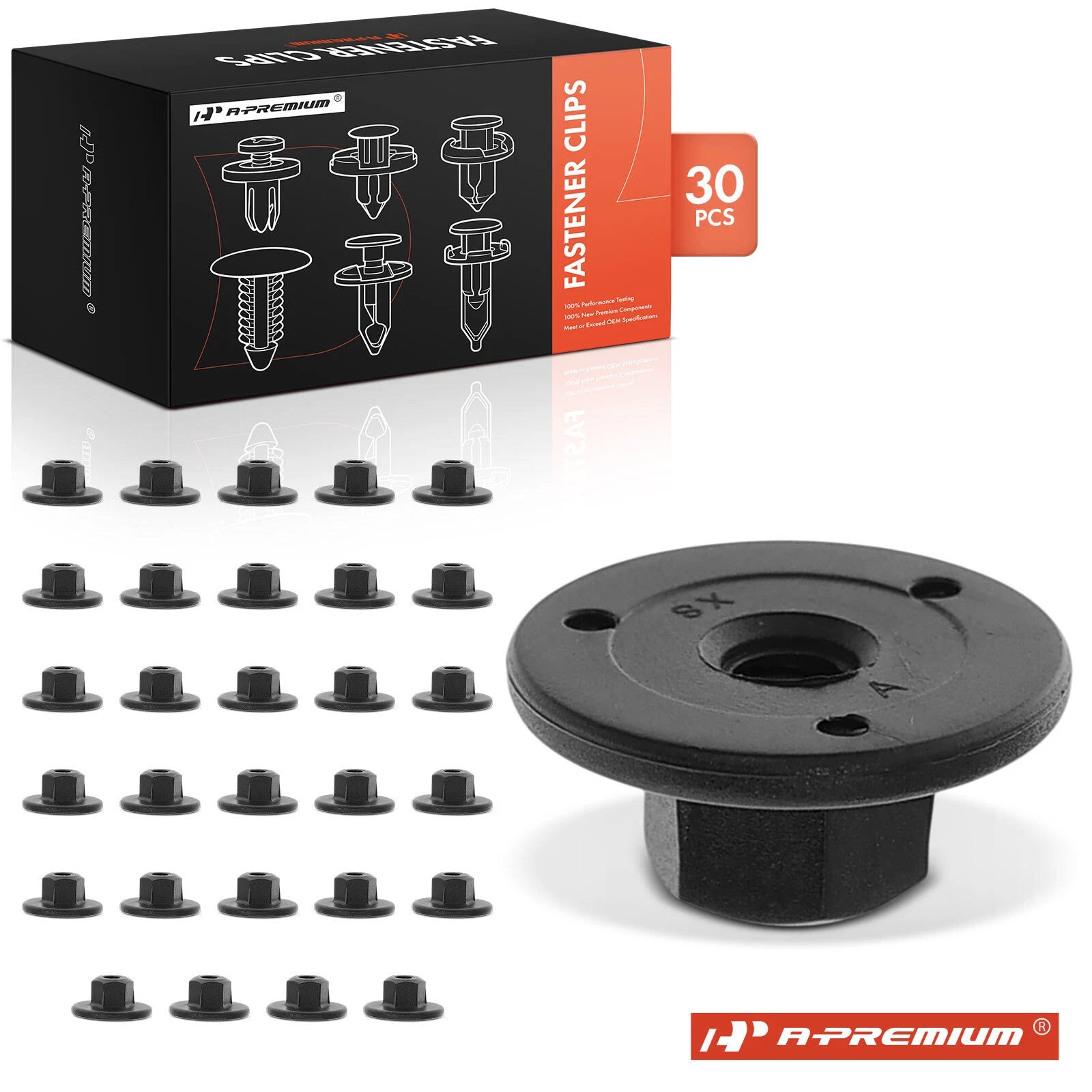 30x Nylon Hex Head Retainer Clips for BMW 