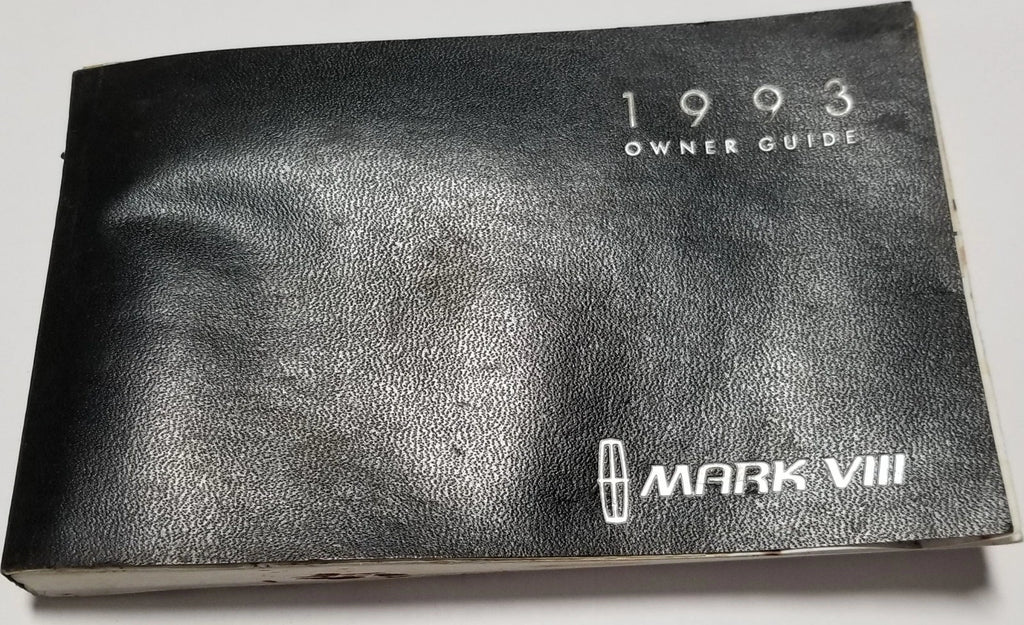 Owners Manual for Lincoln Mark VIII (1993)
