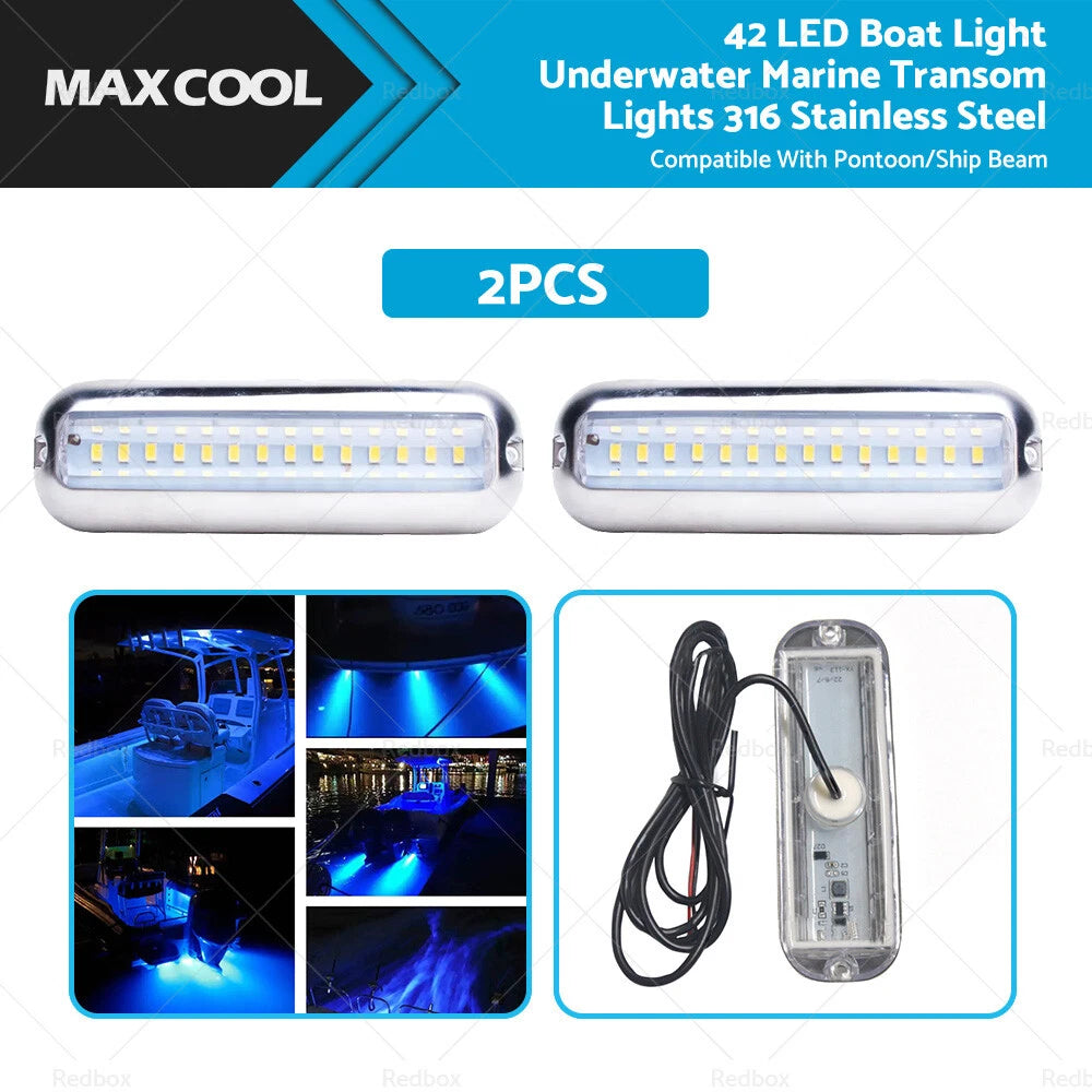 Pair of 42LED Underwater Boat Lights for Marine Applications