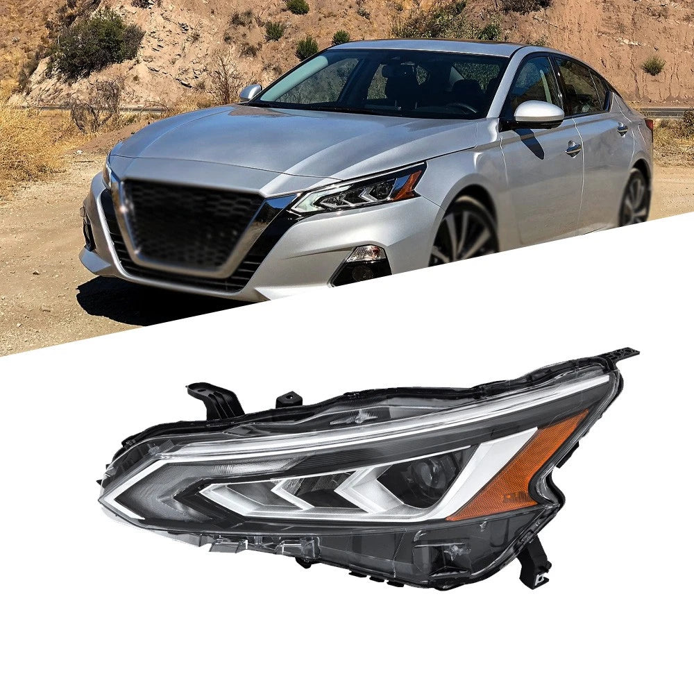 LED Headlight Assembly for Nissan Altima (2019â2020) Left Side Chrome Clear