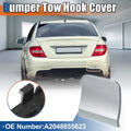 Rear Car Bumper Tow Hook Cover for Mercedes-Benz (A2048855623) Silver Tone