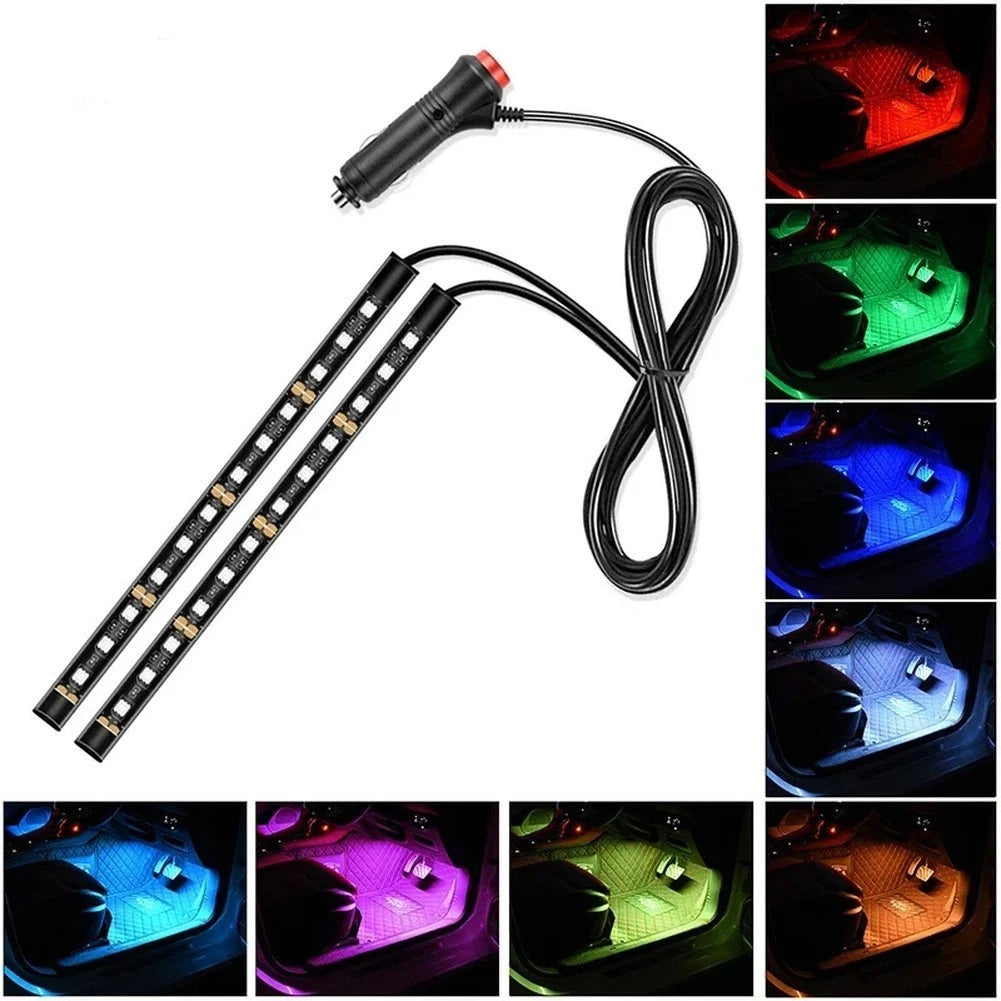 24 LED Strip Lamp for Car Interior Multicolor Ambient Lighting (USB Powered)