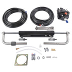 Hydraulic Steering Kit for 90 HP with Two-Way Locking Valve & 2x24FT Hoses