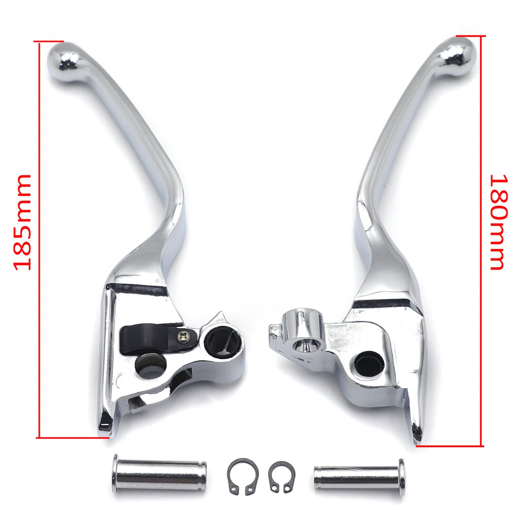 Chrome Skull Smooth Brake Clutch Levers for Harley Touring Trike (2008–2013)