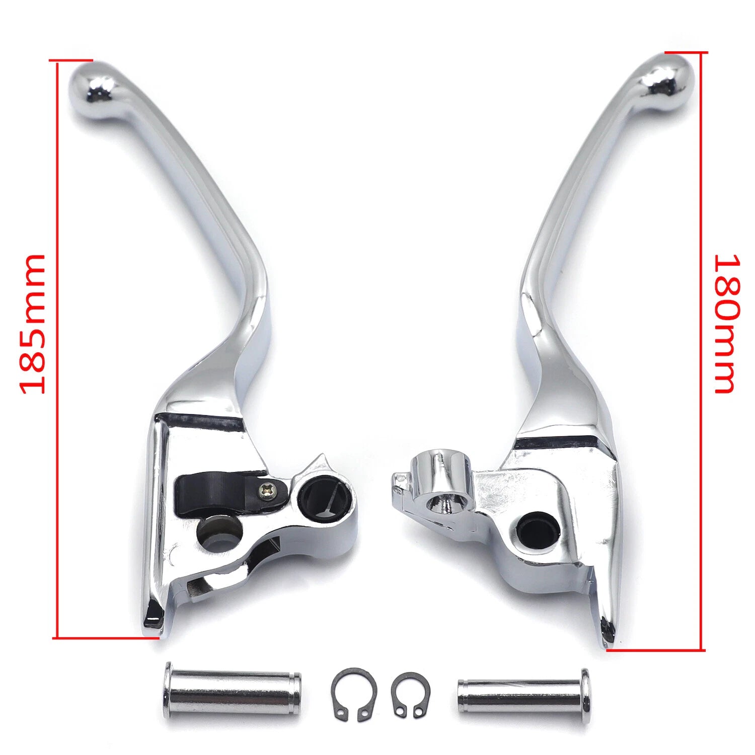 Chrome Skull Smooth Brake Clutch Levers for Harley Touring Trike (2008–2013)