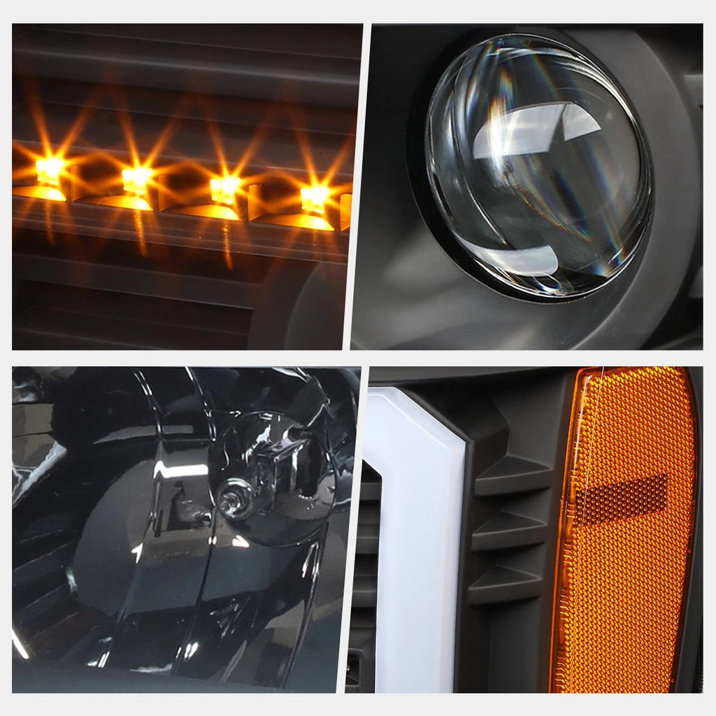 LED DRL Sequential Signal Projector Headlight for Sierra (2007–2014)