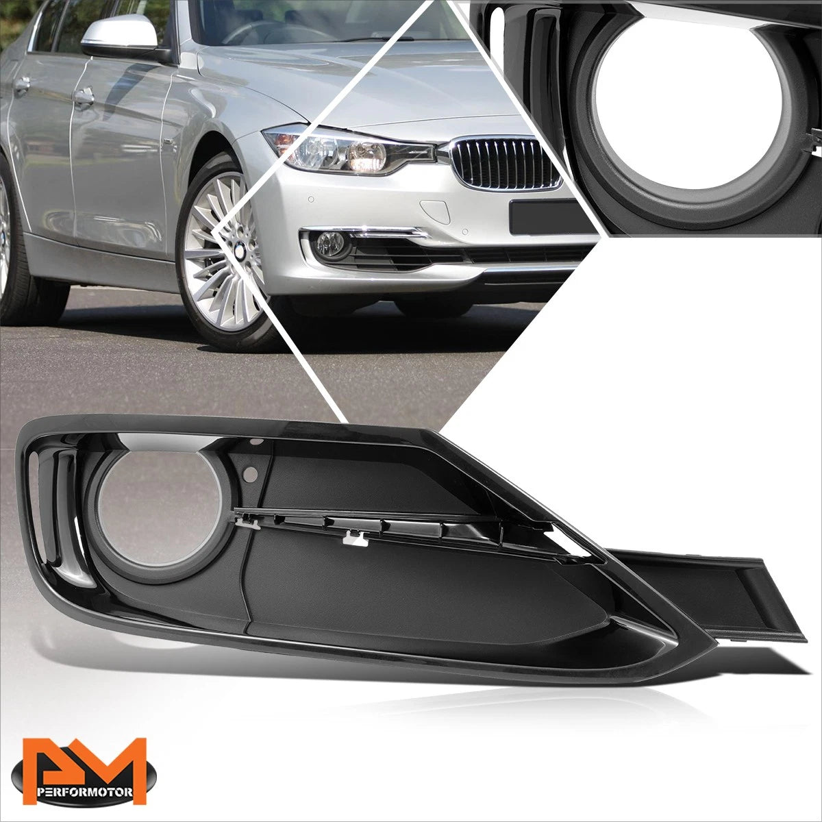 Fog Light Lamp Bezel for BMW 320i 328d (2012–2015) - Smooth Black
