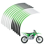 21" 19" Rim Stripes Wheel Stickers for Kawasaki KX 250F (2004-2021) Green