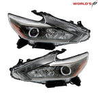 Set of 2 LED Headlight Assembly for Nissan Altima (2016–2018) Chrome Housing