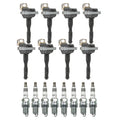 Set of 8 Ignition Coils & Iridium IX Spark Plugs for BMW E32 E34 A8 Quattro