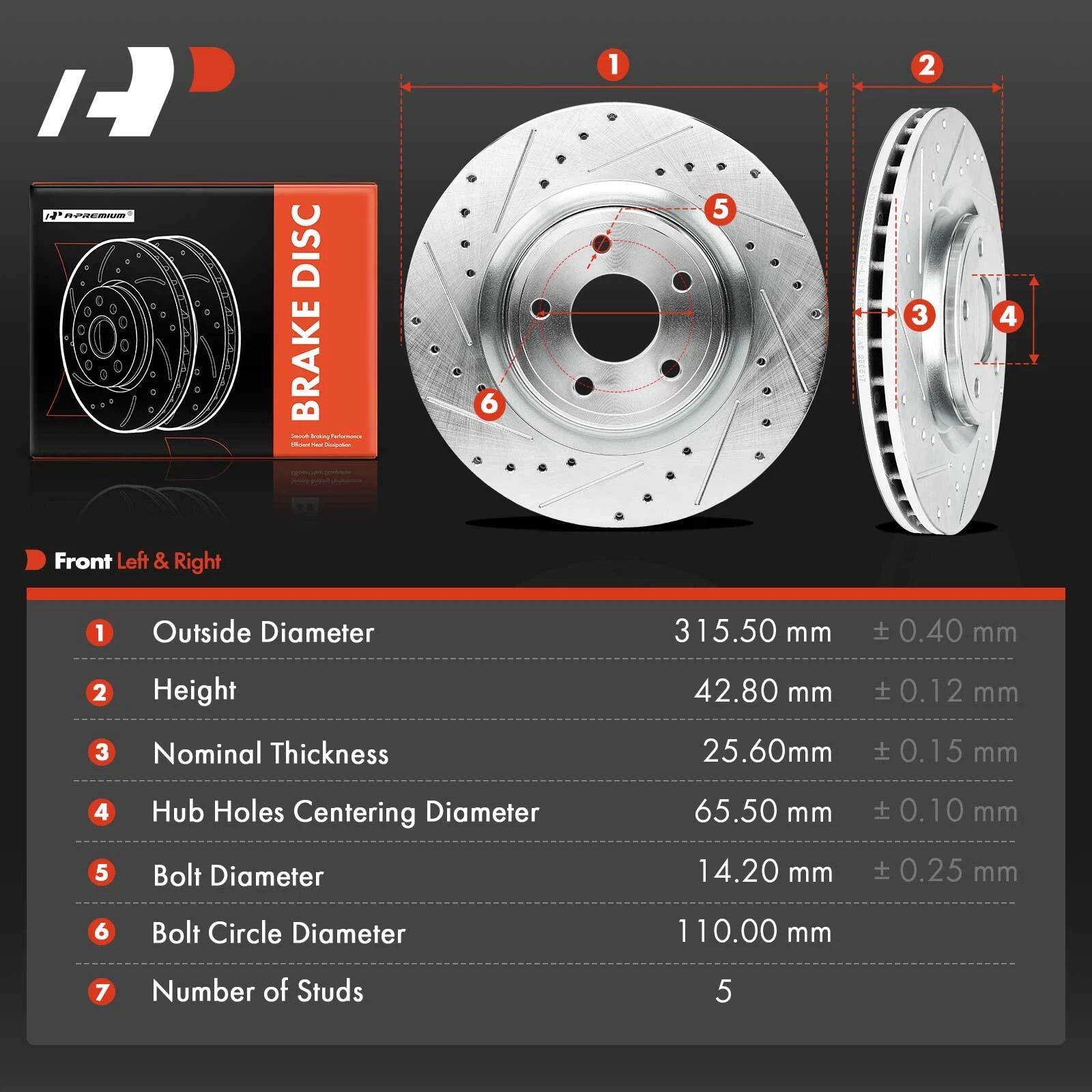 Drilled Brake Rotors for Chevy Cobalt HHR (2008–2010)