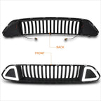 Vertical Fence Front Bumper Grille w/Triangle LED Light for Ford Mustang (2015–2017)