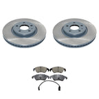 DuraGo Front Rotors & Akebono EURO Ceramic Brake Pads Kit for Audi A4 A5 (2009–2016)