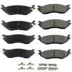 Set of 8 Semi-Metallic Brake Pads for Dodge Ram 1500 (2002–2004)