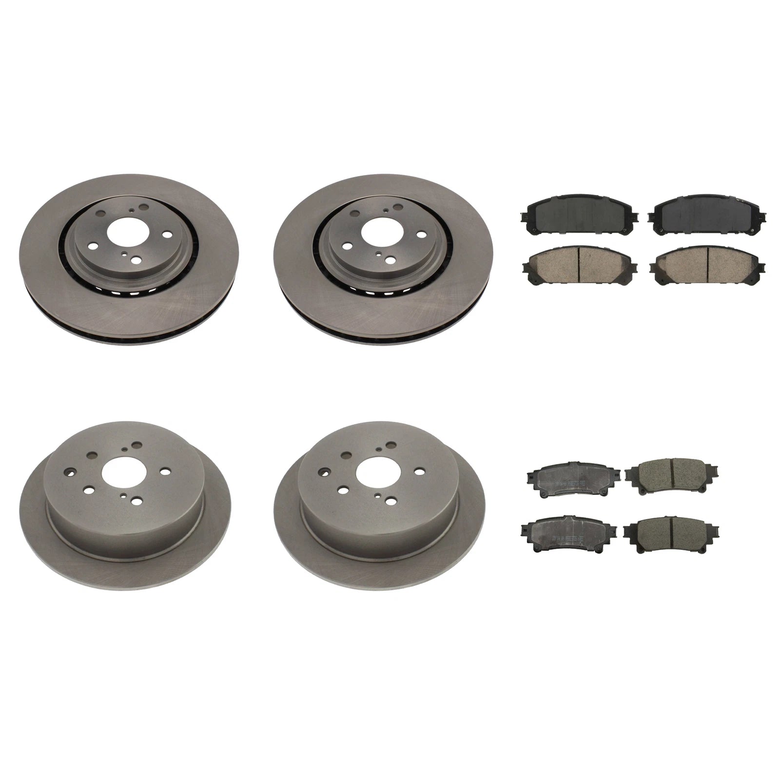 Front 328mm Rear 309mm Brake Kit Disc Rotors Pads for Toyota Lexus RX
