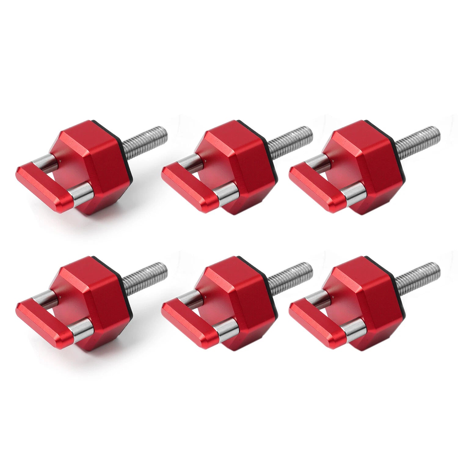 6X Aluminum Quick Removal Fastener Thumb Screw for Jeep Wrangler JK JL (2007–2023)