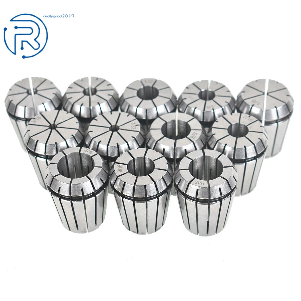 Set of 12 ER32 Spring Collets for CNC Lathe Engraving Machine