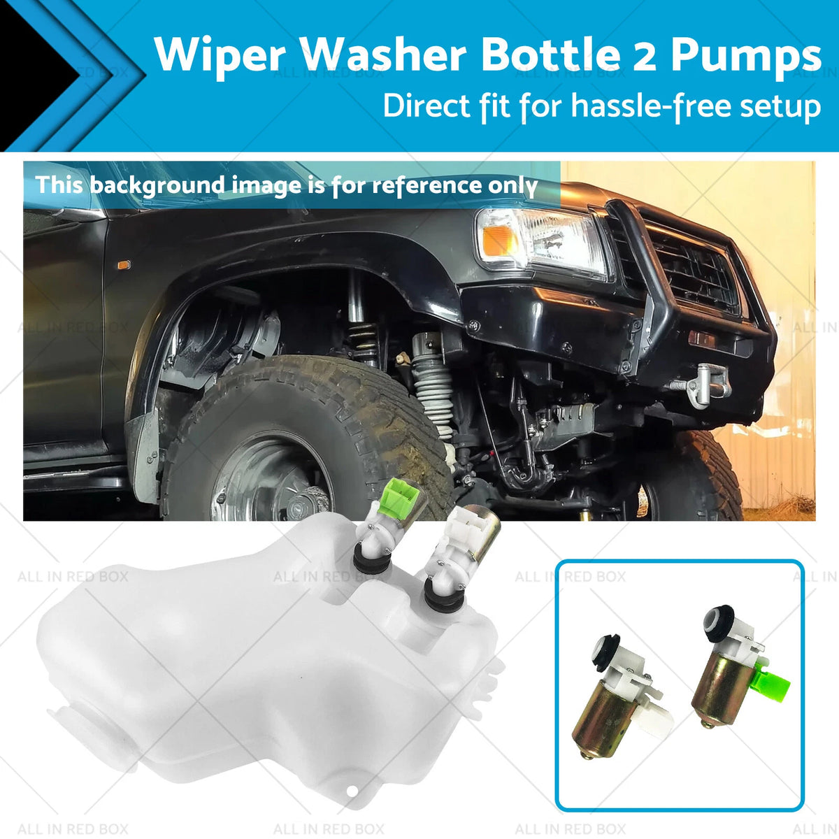 Wiper Washer Bottle with 2 Pumps for Nissan Patrol GQ Y60 (1988–1997)